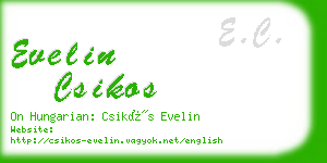 evelin csikos business card